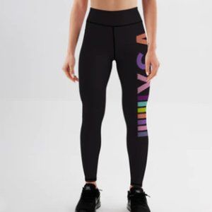VSX Sport Knockout Collection By Victoria Secret Black Leggings Size Large